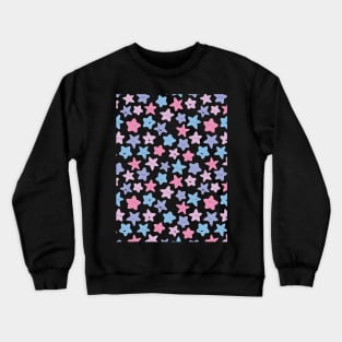 Kawaii pastel happy stars pattern Crewneck Sweatshirt